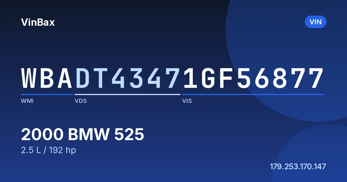 WBADT43471GF56877 BMW 525