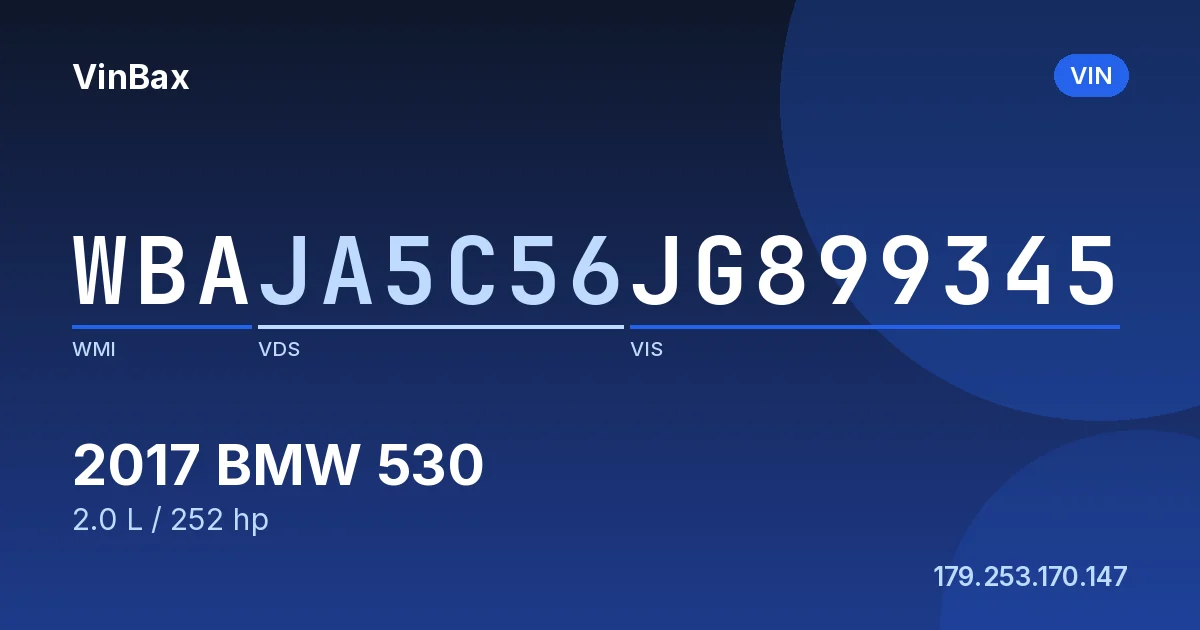 WBAJA5C56JG899345 BMW 530