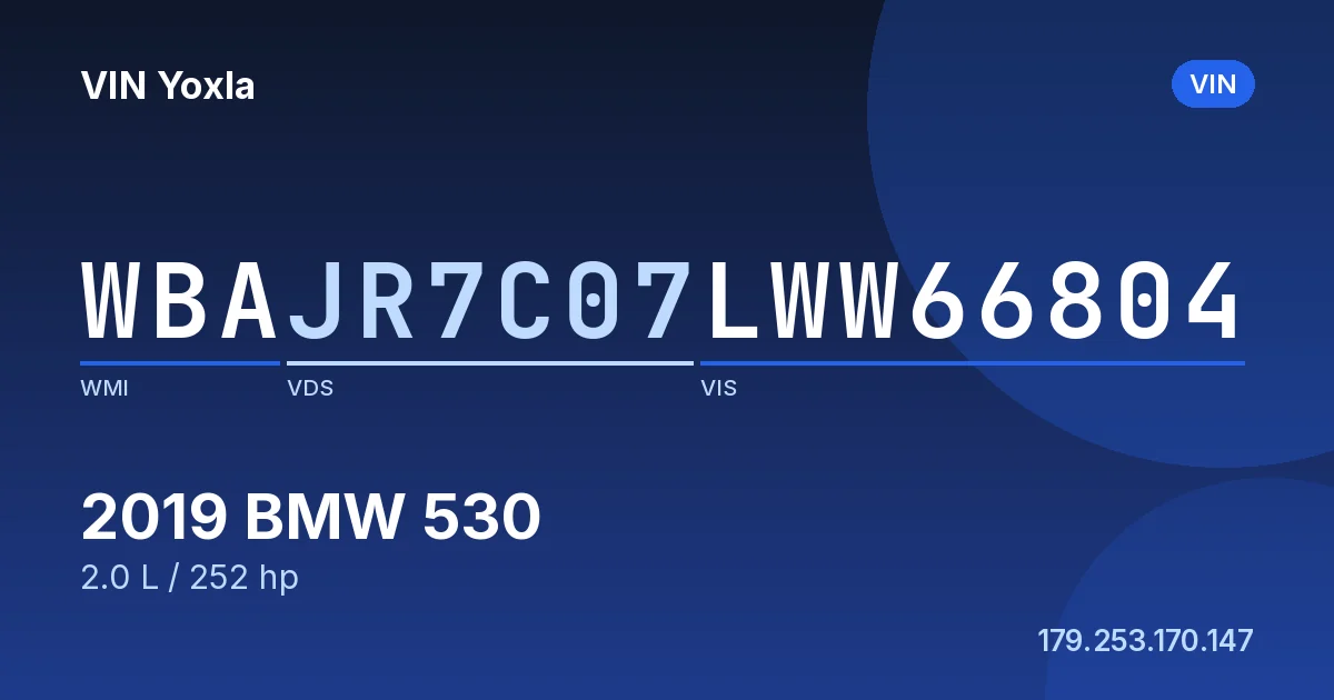 WBAJR7C07LWW66804 BMW 530