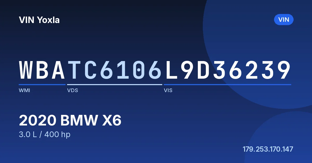WBATC6106L9D36239 BMW X6