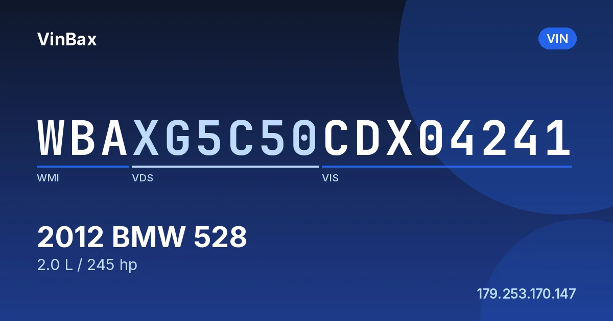 WBAXG5C50CDX04241 BMW 528