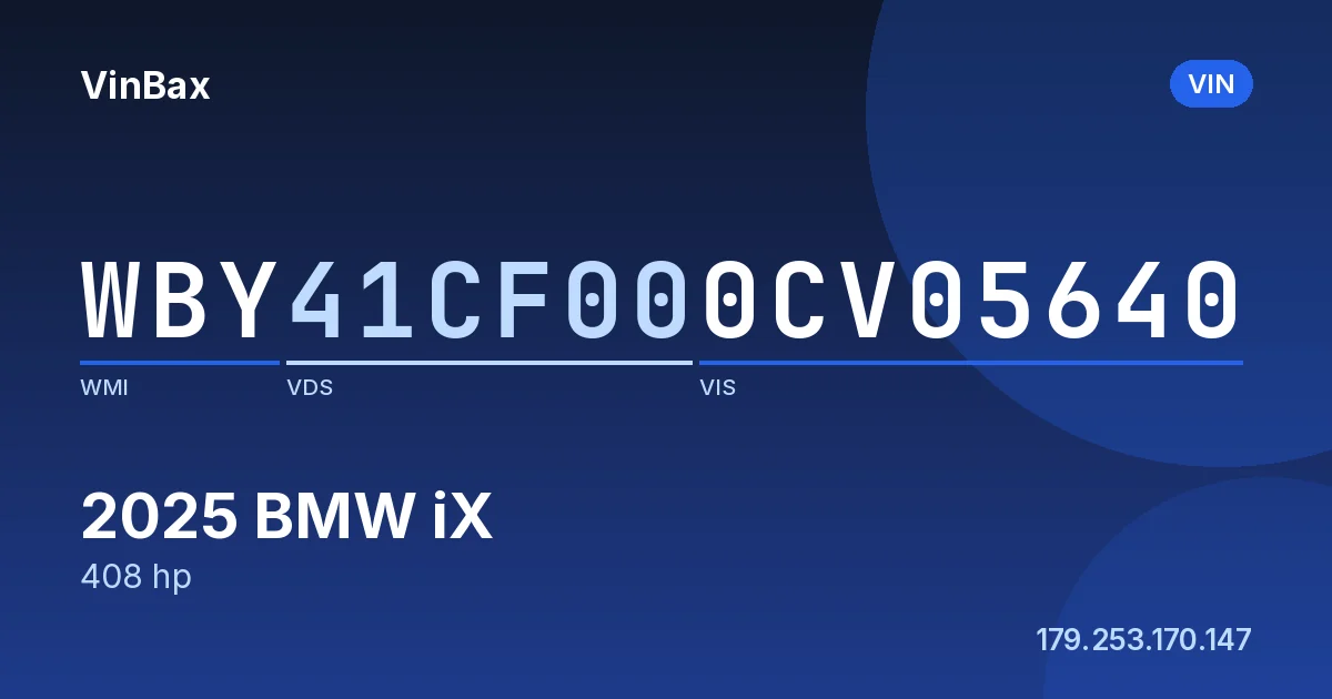WBY41CF000CV05640 BMW iX