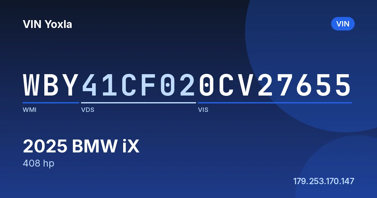 WBY41CF020CV27655 BMW iX