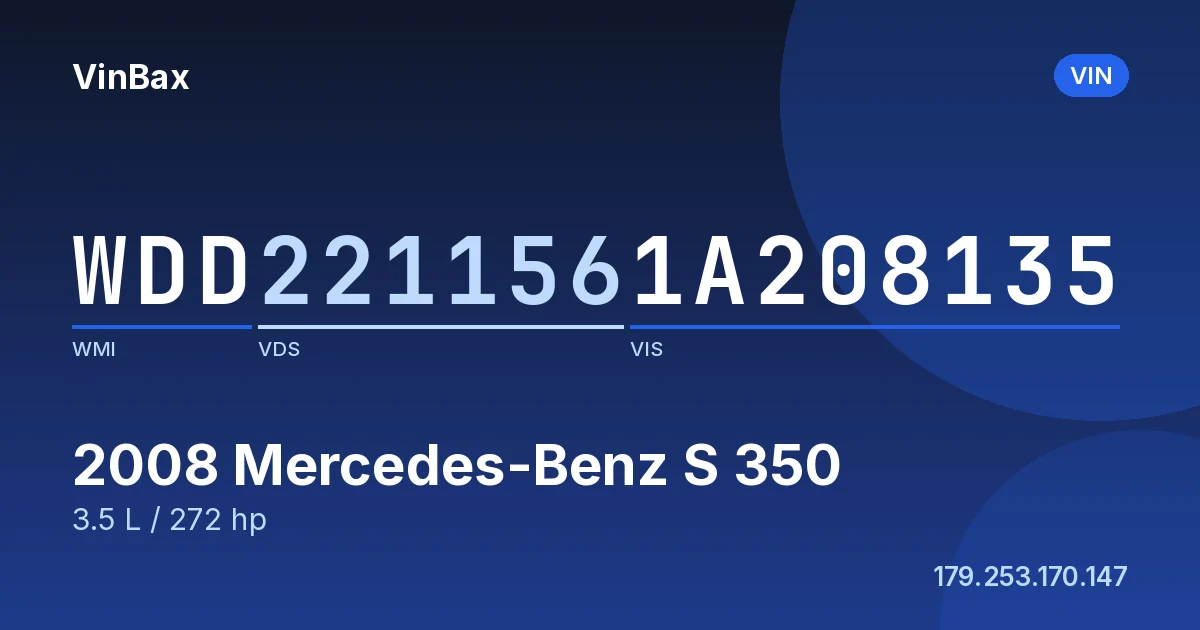 WDD2211561A208135 Mercedes-Benz S 350