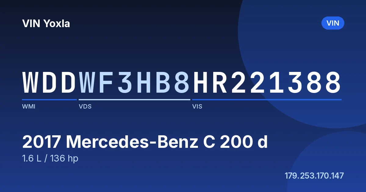 WDDWF3HB8HR221388 Mercedes-Benz C 200 d