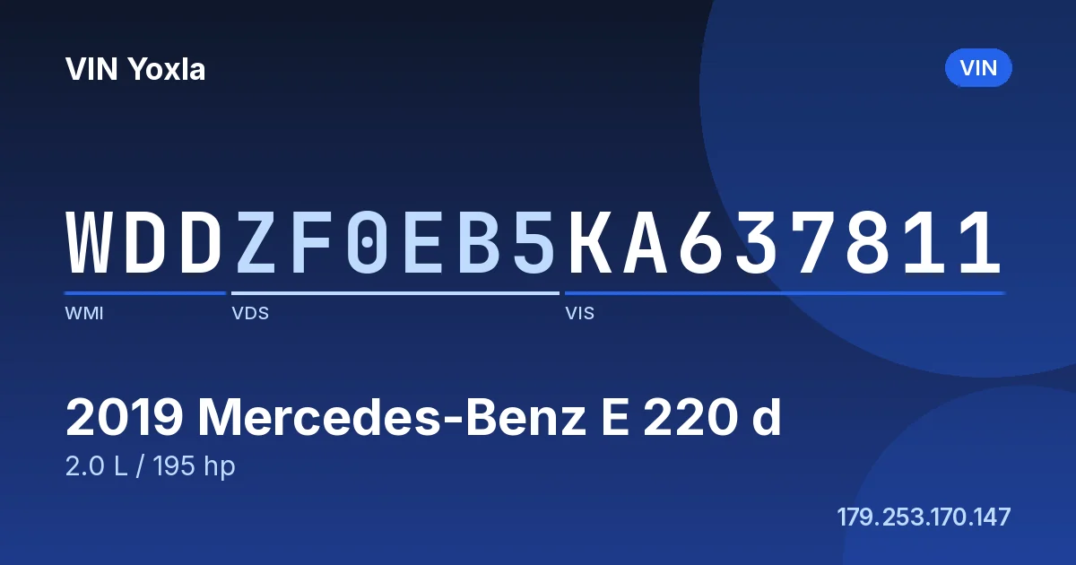 WDDZF0EB5KA637811 Mercedes-Benz E 220 d