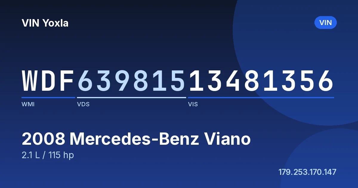 WDF63981513481356 Mercedes-Benz Viano