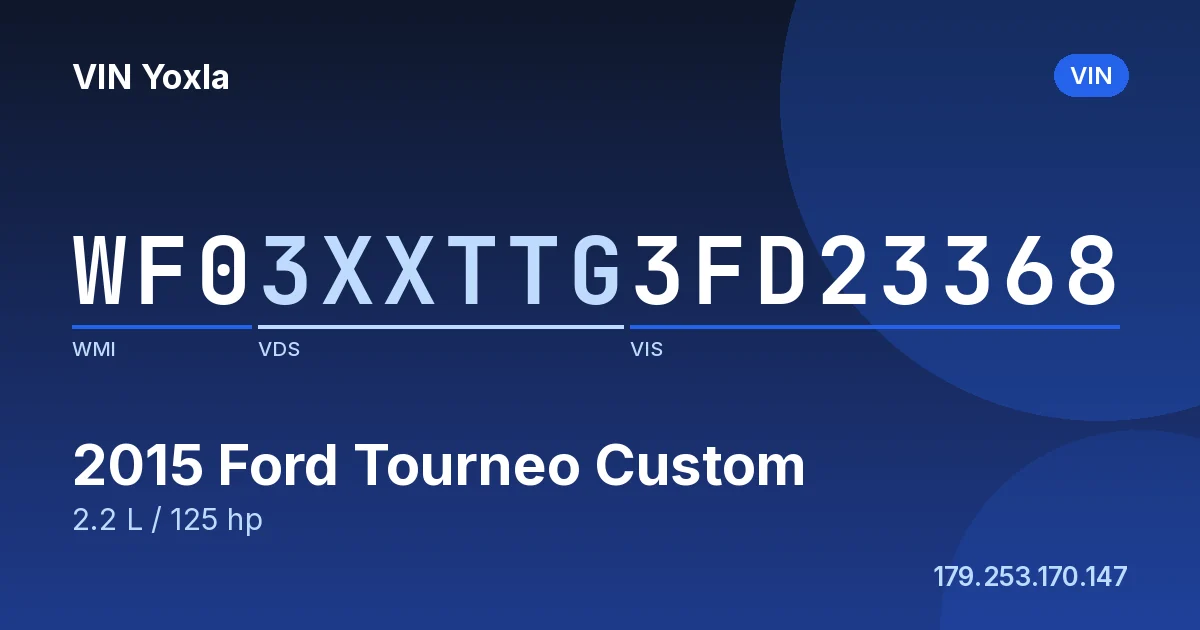 WF03XXTTG3FD23368 Ford Tourneo Custom