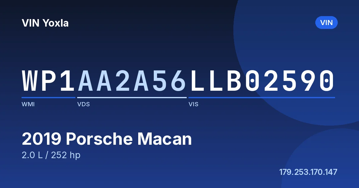 WP1AA2A56LLB02590 Porsche Macan