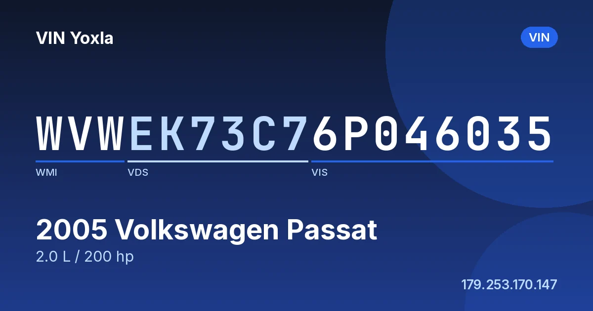 WVWEK73C76P046035 Volkswagen Passat