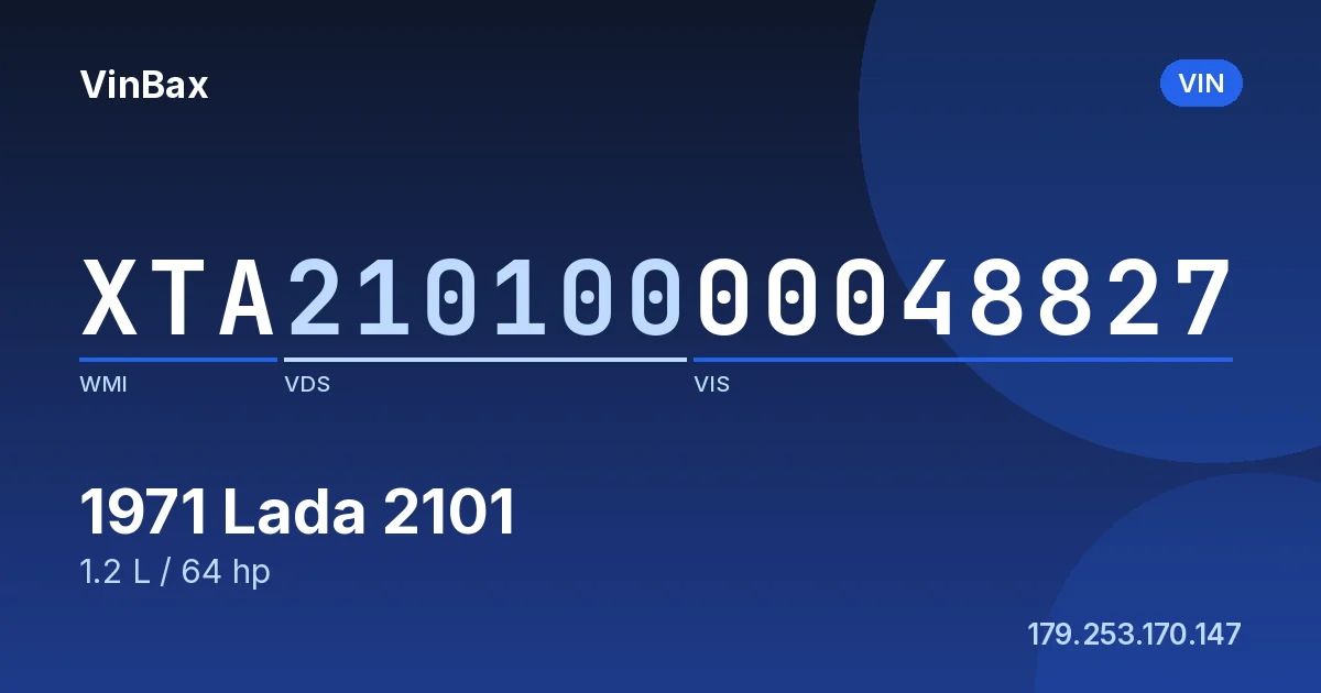 XTA21010000048827 Lada 2101