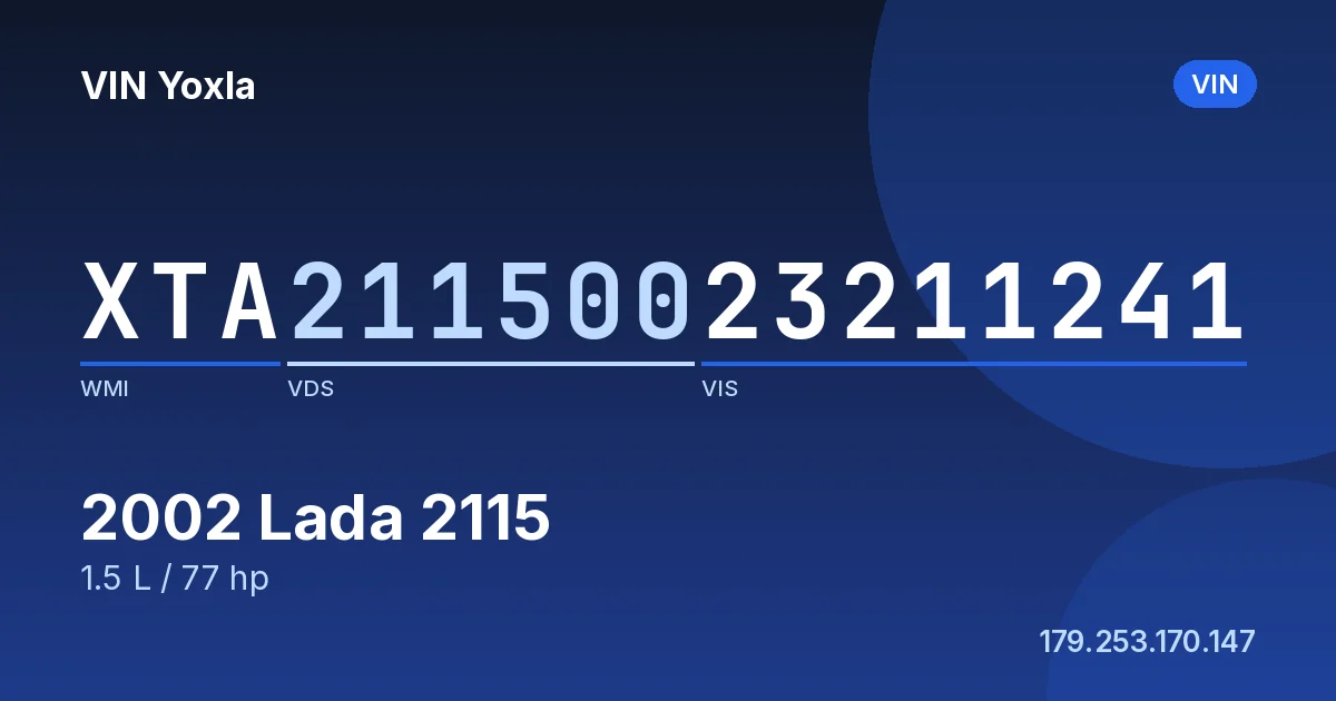 XTA21150023211241 Lada 2115