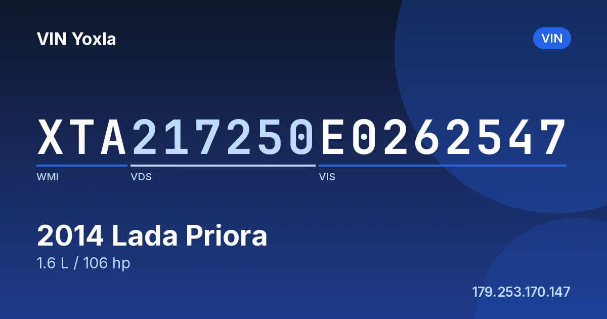 XTA217250E0262547 Lada Priora