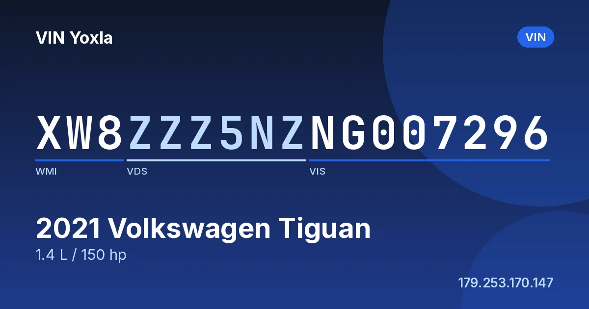 XW8ZZZ5NZNG007296 Volkswagen Tiguan