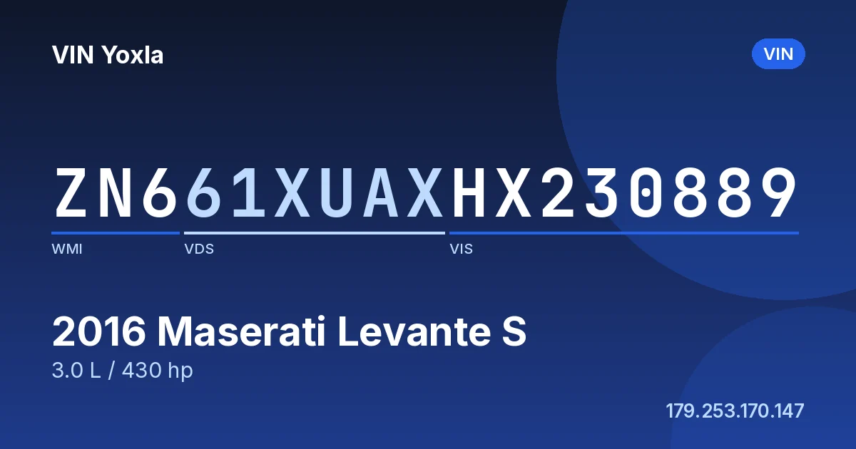 ZN661XUAXHX230889 Maserati Levante S